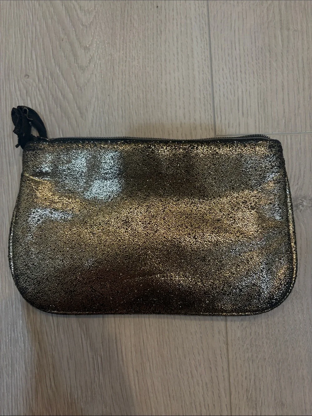 Victoria's Secret Metallic Black Cosmetic Pouch